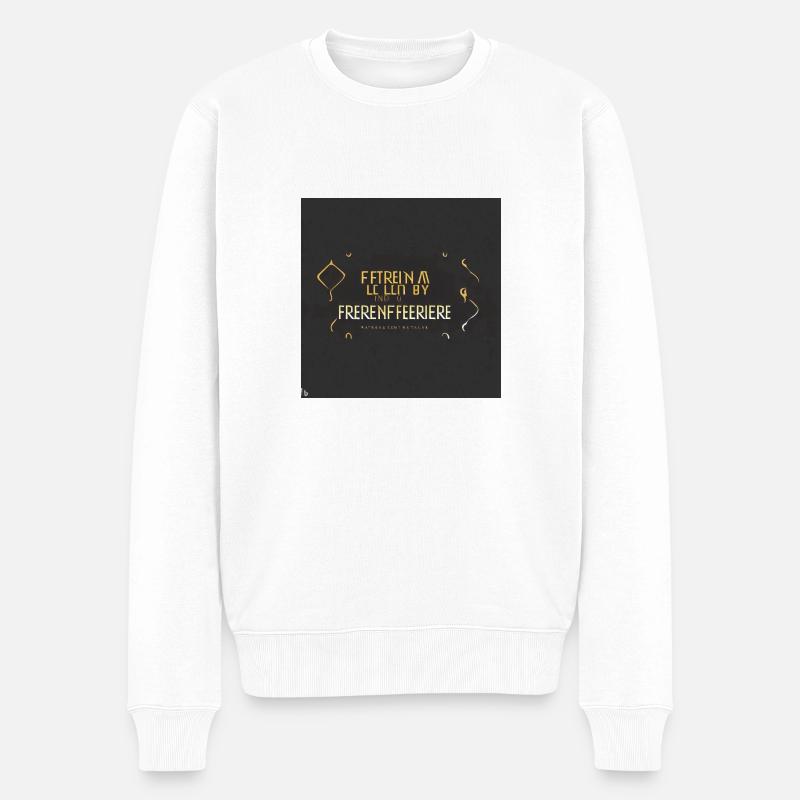 cooles cleanes Design - Männer Premium Bio Pullover - Weiß