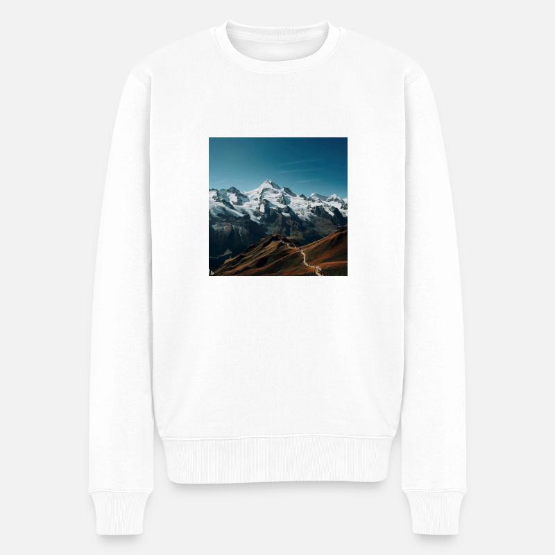 Abenteuerlust - Männer Premium Bio Pullover - Weiß