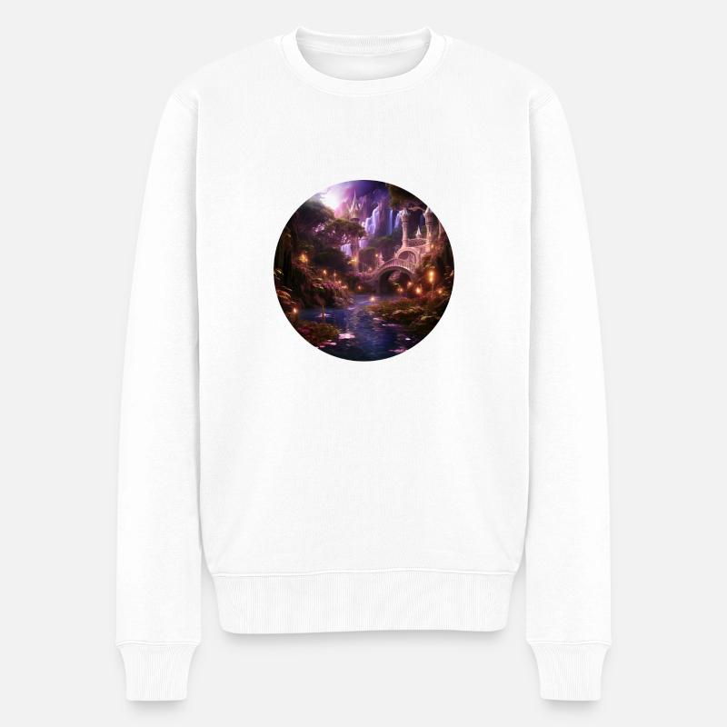 d’étoiles magique - Pull Premium bio Homme - blanc