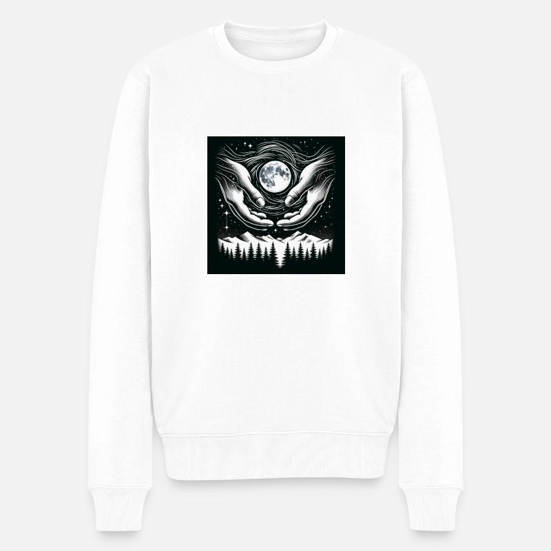 Harmony in Moonlight - Männer Premium Bio Pullover - Weiß