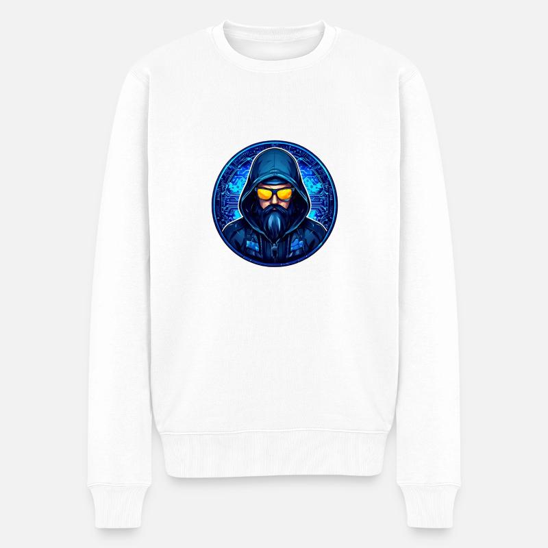 Emblème hacker suédois 2 - Pull Premium bio Homme - blanc