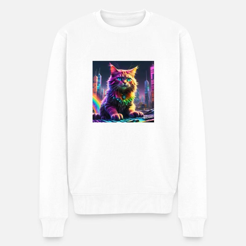 Chat - Pull Premium bio Homme - blanc