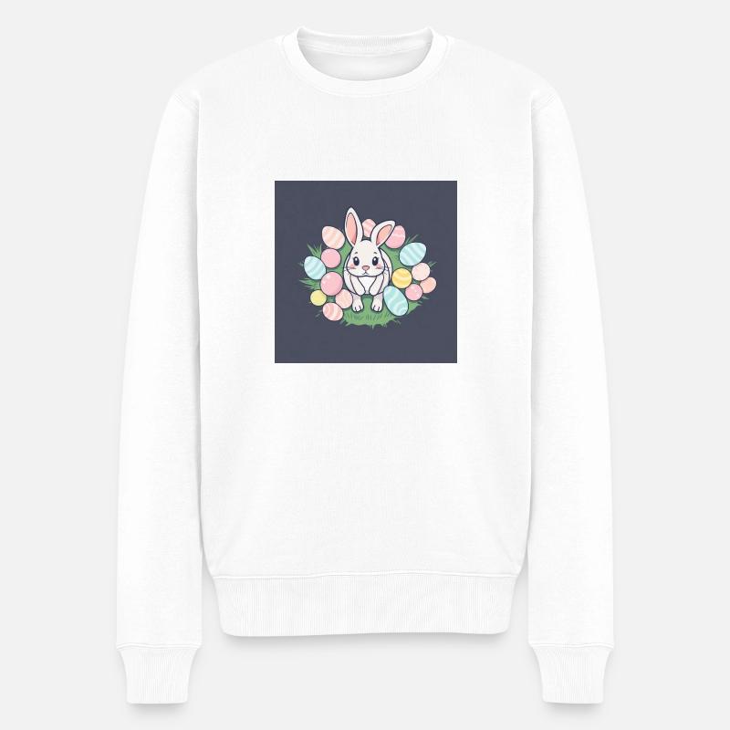 „Das goldene Osterei“ - Männer Premium Bio Pullover - Weiß