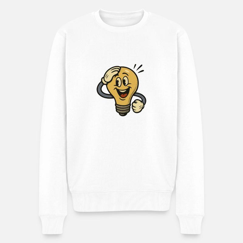 Idée! – Quand l’éclair d’inspiration arrive - Pull Premium bio Homme - blanc