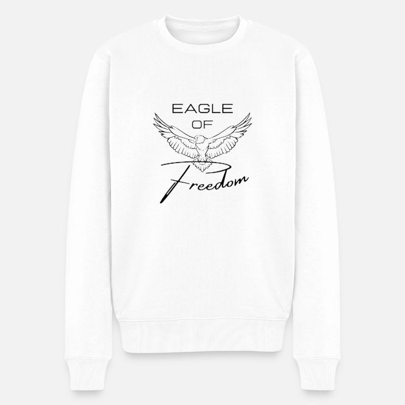 Eagle transformed - Männer Premium Bio Pullover - Weiß