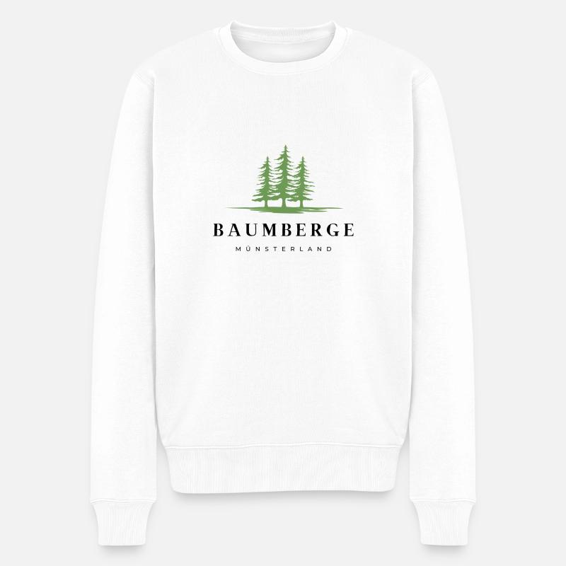Baumberge - Münsterland - Männer Premium Bio Pullover - Weiß