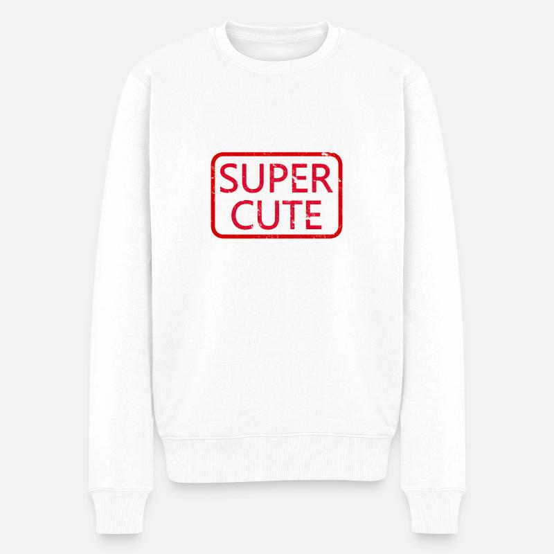 super cute - Pull Premium bio Homme - blanc