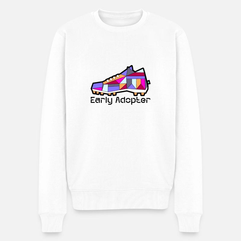 Shoe 1 - Männer Premium Bio Pullover - Weiß