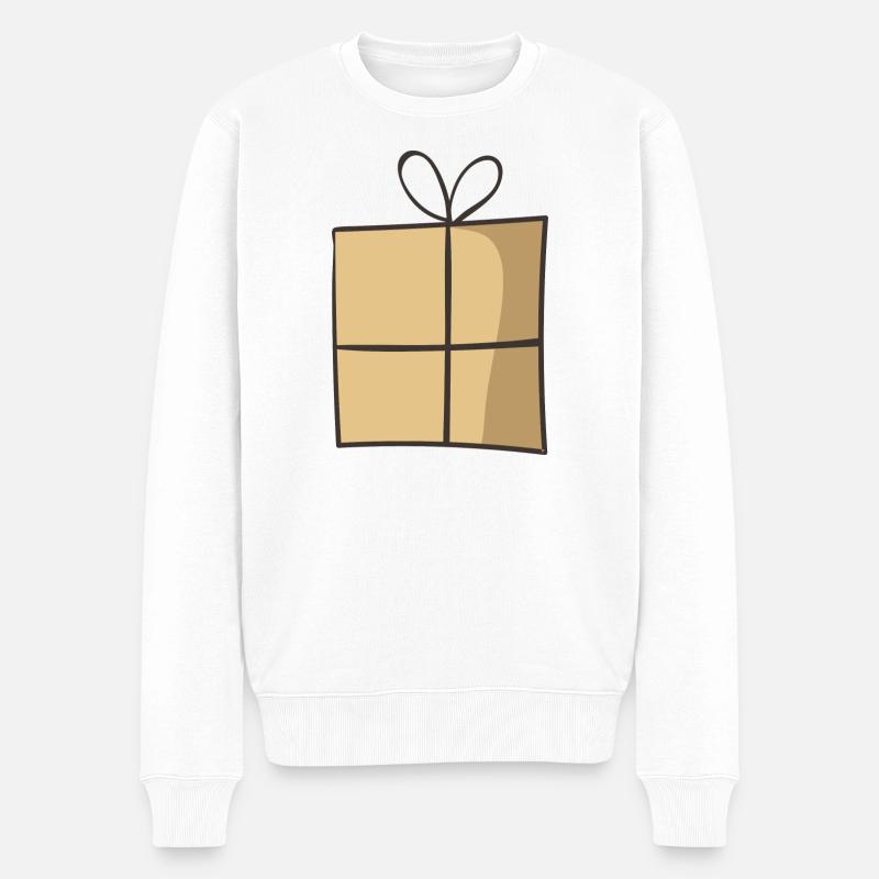 present 3 - Männer Premium Bio Pullover - Weiß