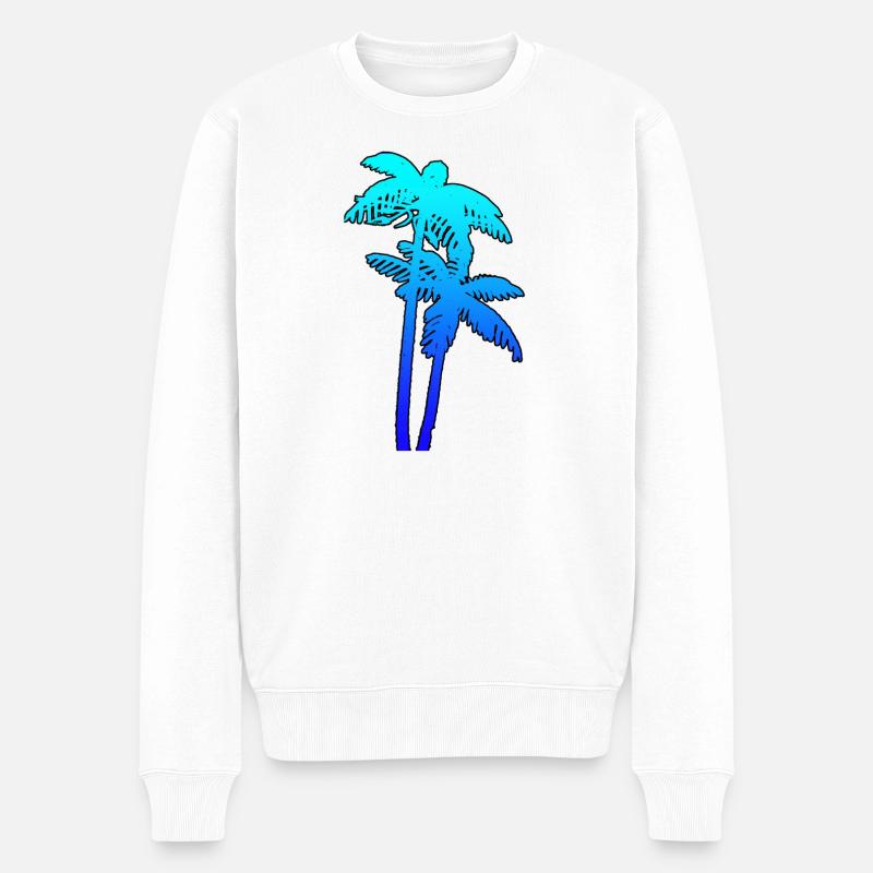 PALMS - Männer Premium Bio Pullover - Weiß