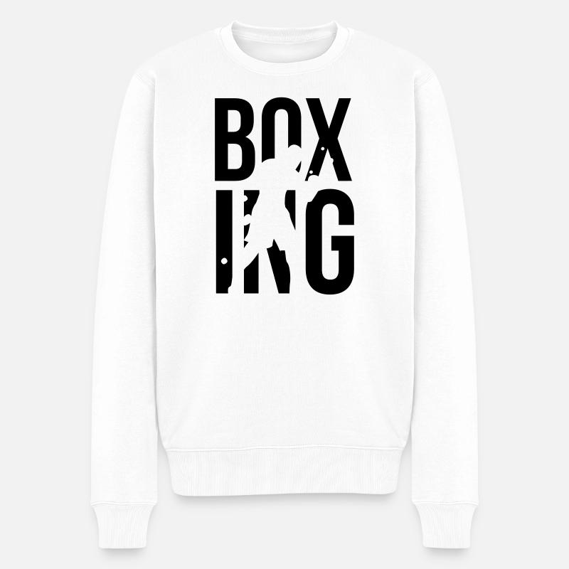 boxing boxen - Männer Premium Bio Pullover - Weiß
