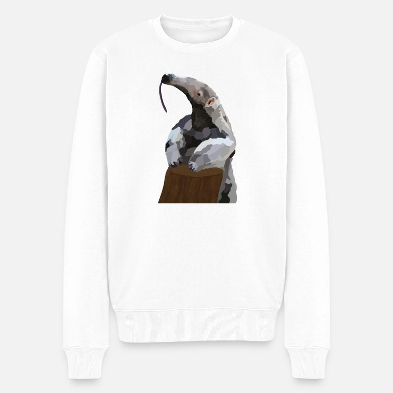 Antonio, der Ameisenbär - Männer Premium Bio Pullover - Weiß