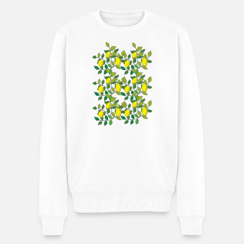 citron - Pull Premium bio Homme - blanc