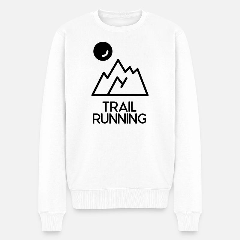 Trailrunning - Männer Premium Bio Pullover - Weiß