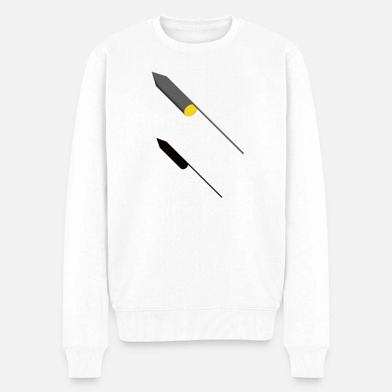 Fusée 3D - Conception - Pull Premium bio Homme - blanc