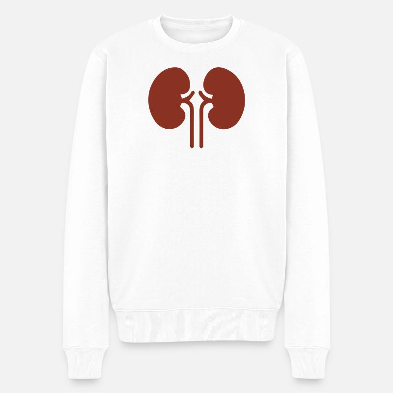 Niere kidney Herz-Kreislauf Stoffwechsel - Männer Premium Bio Pullover - Weiß