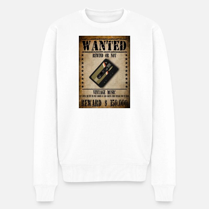 GESUCHTE AUDIOKASSETTE - Männer Premium Bio Pullover - Weiß