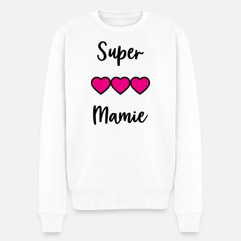 SUPER GRANNIA - Männer Premium Bio Pullover - Weiß