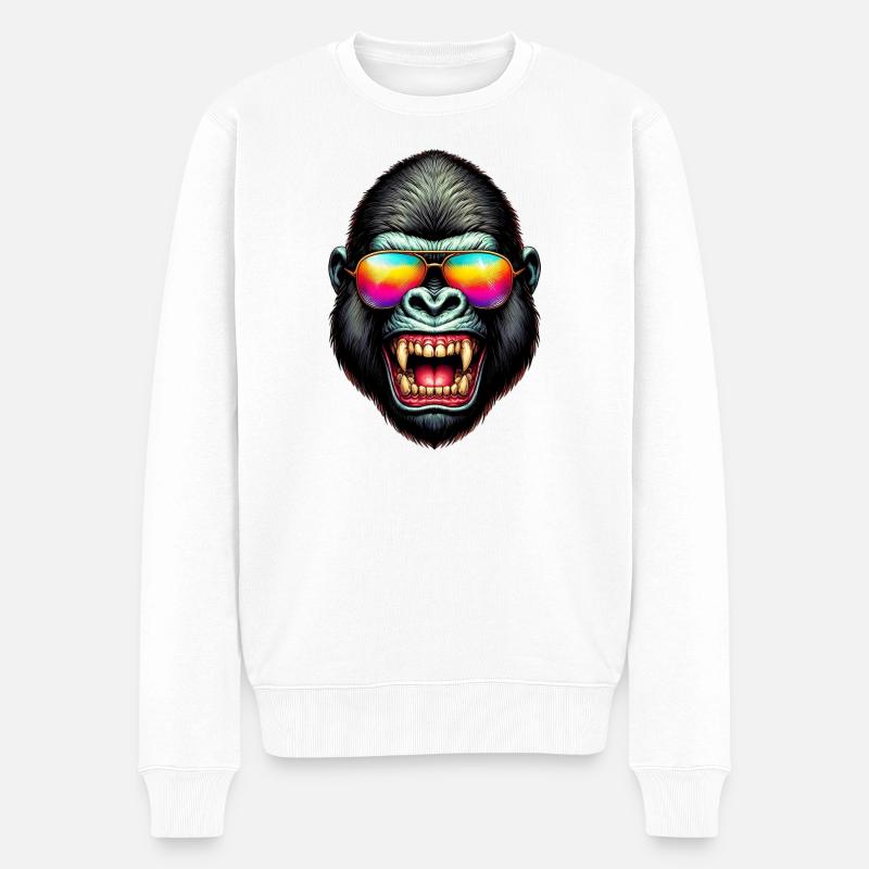 Gorille - Pull Premium bio Homme - blanc