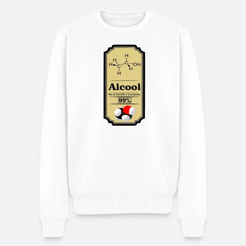 Alcool - Pull Premium bio Homme - blanc