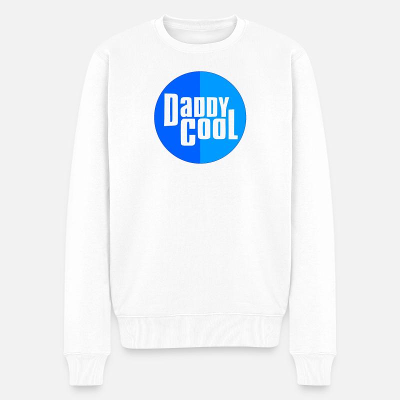 Cooler Papa - Männer Premium Bio Pullover - Weiß