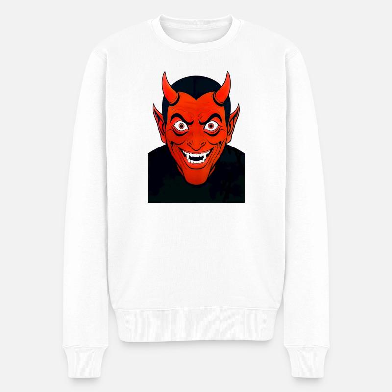 Teufel - Männer Premium Bio Pullover - Weiß