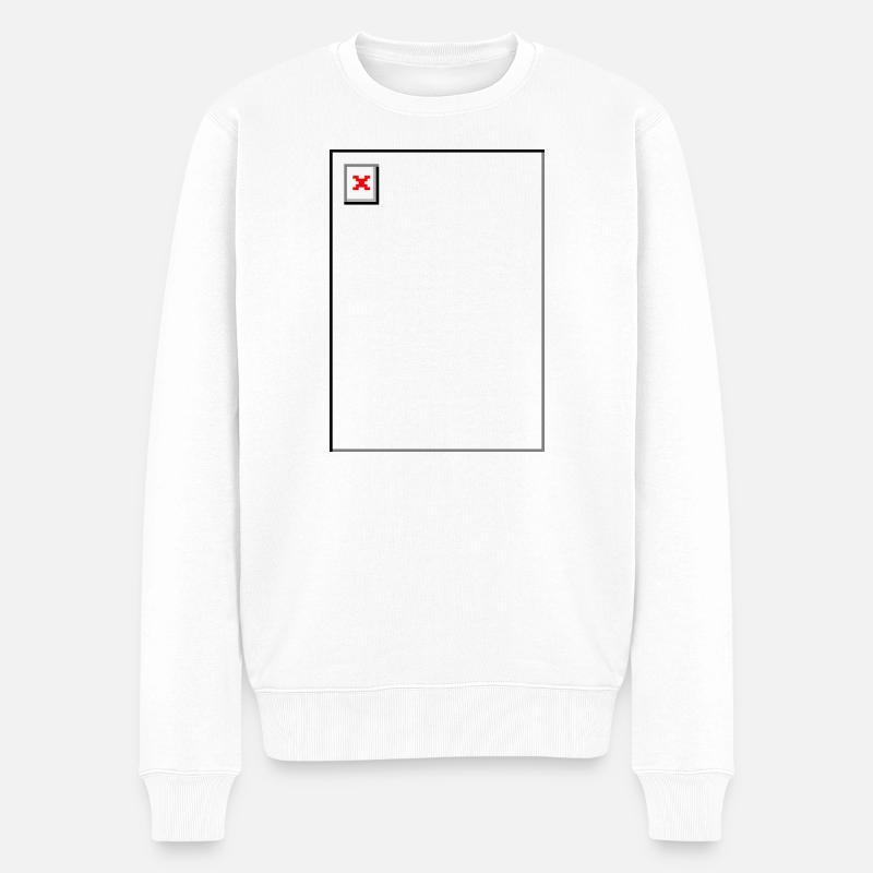 Image Not Found – aber Style garantiert - Männer Premium Bio Pullover - Weiß