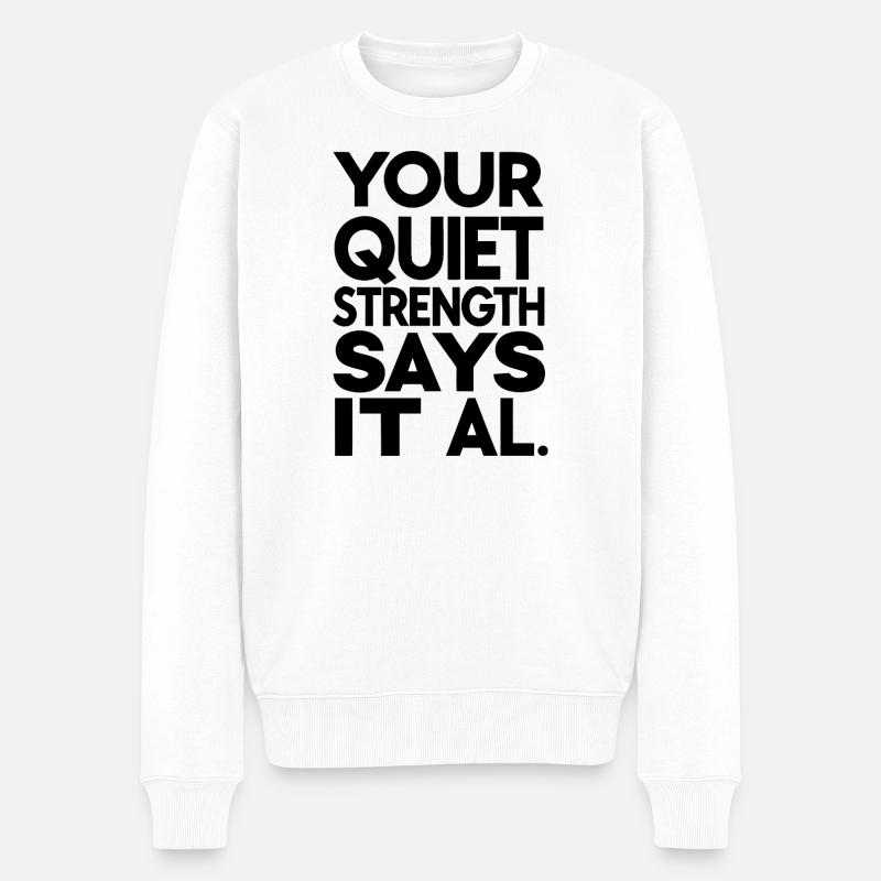Motif abstrait de spirale cosmique - Pull Premium bio Homme - blanc
