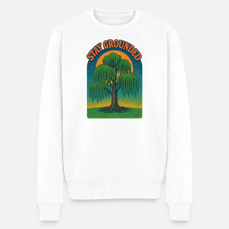 Illustration de la nature « Restez ancré » - Pull Premium bio Homme - blanc