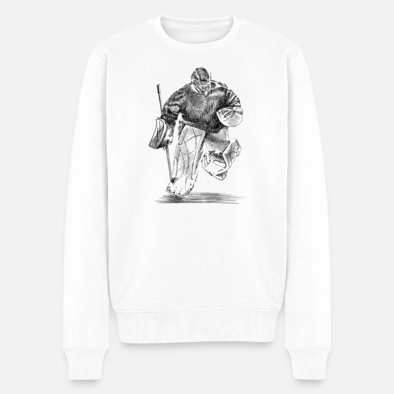 Torwart - Männer Premium Bio Pullover - Weiß