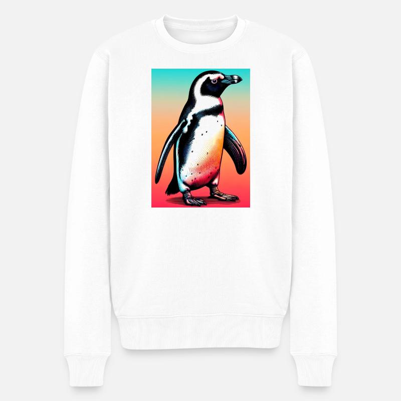 Pinguin - Männer Premium Bio Pullover - Weiß