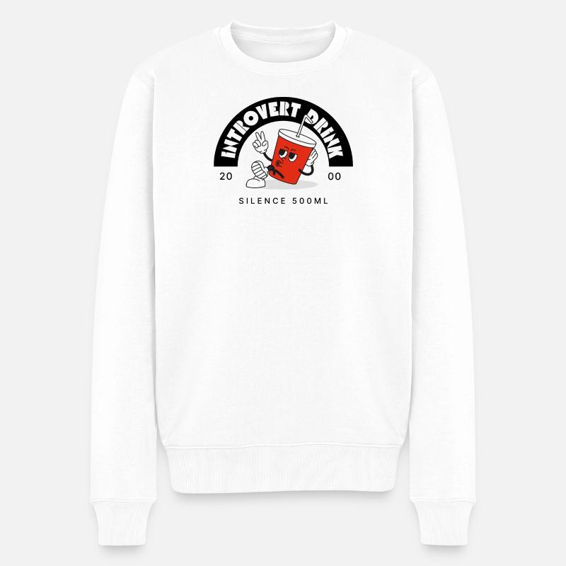 Introverti - Pull Premium bio Homme - blanc