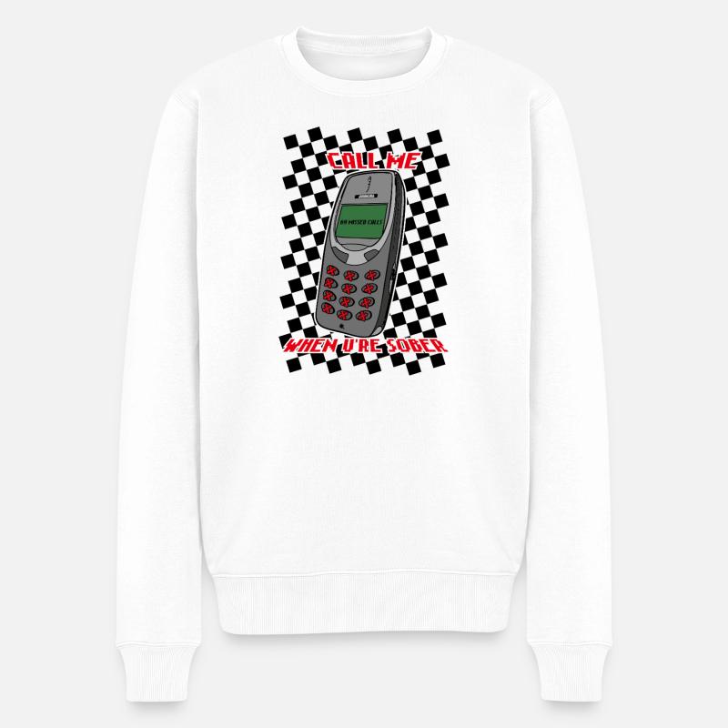 Appelle-moi quand tu es sobre - Pull Premium bio Homme - blanc