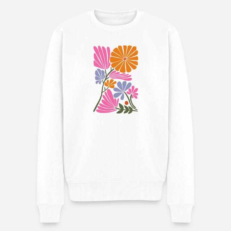 Jardin de fleurs - Pull Premium bio Homme - blanc