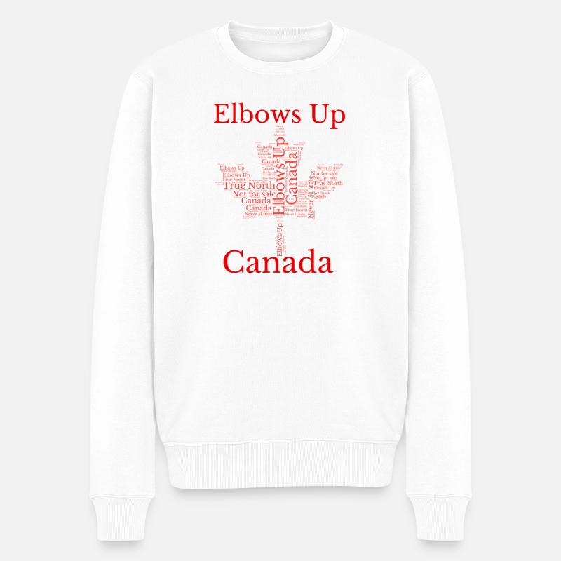 T-shirt de protestation Elbows Up Canada - Pull Premium bio Homme - blanc