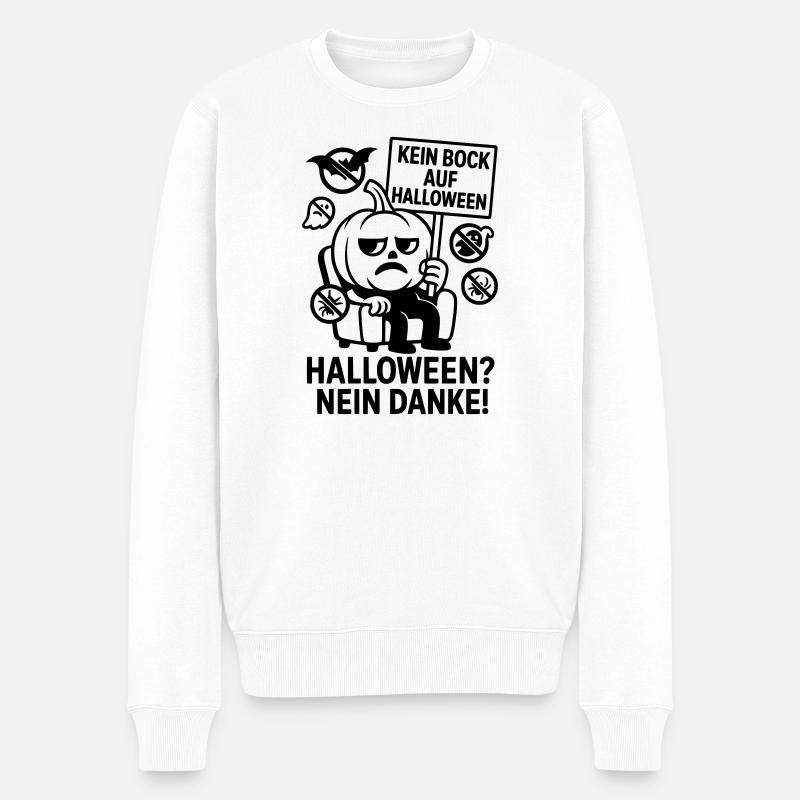 Anti Halloween Non Merci - Pull Premium bio Homme - blanc