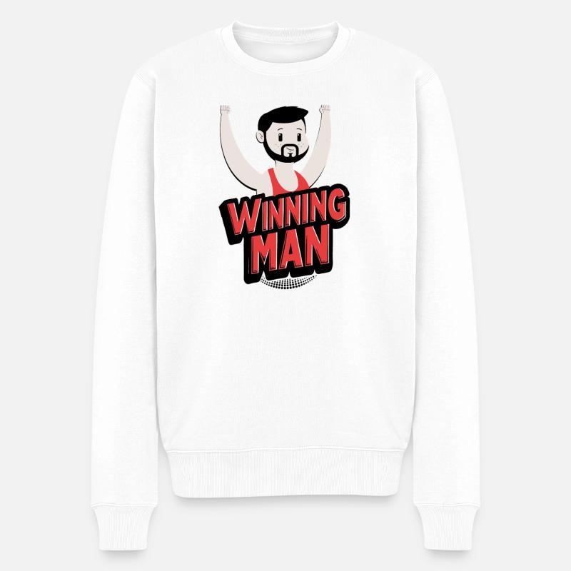 winning man - Männer Premium Bio Pullover - Weiß