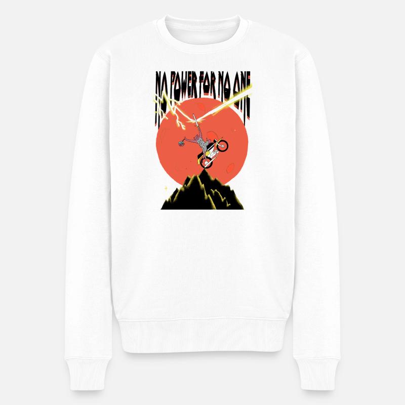 No_Power_for_no_one - Pull Premium bio Homme - blanc