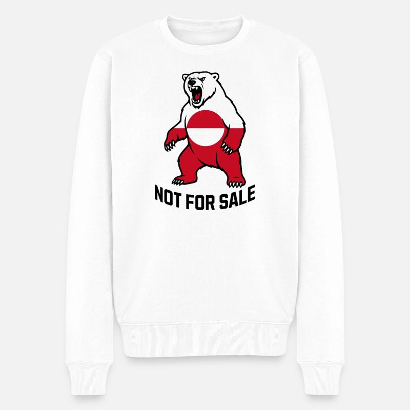 Grönland nicht zum Verkauf - Männer Premium Bio Pullover - Weiß