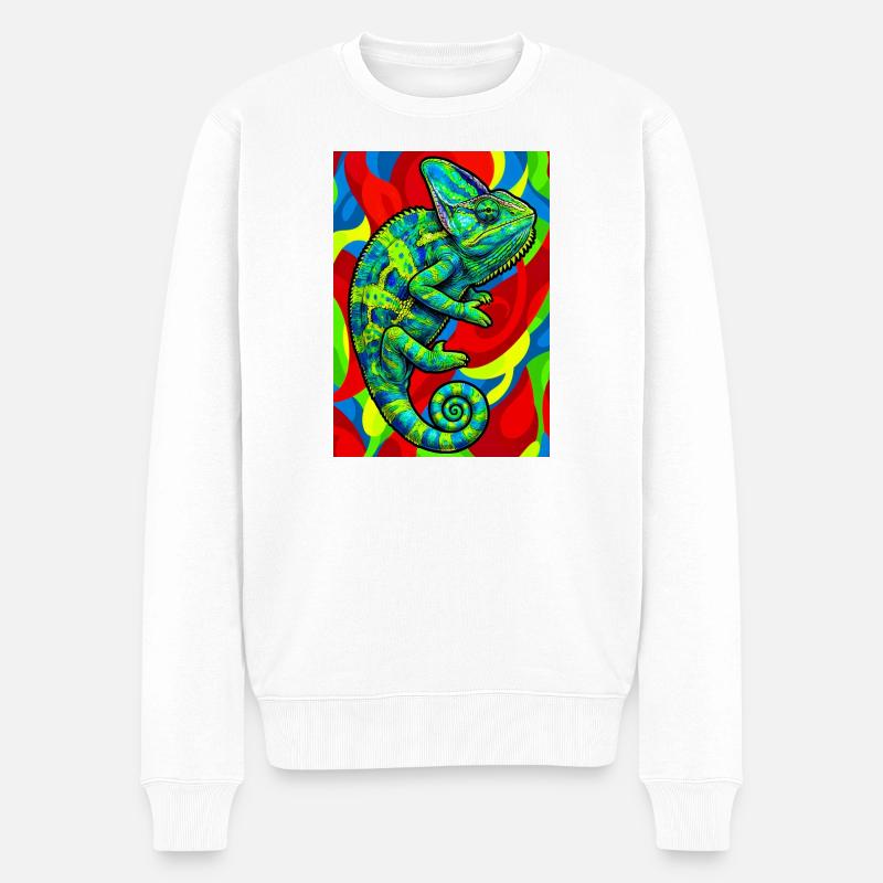 caméléon - Pull Premium bio Homme - blanc