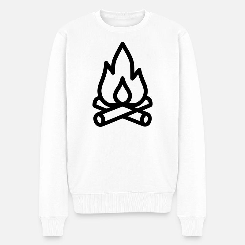 feu de camp - Pull Premium bio Homme - blanc