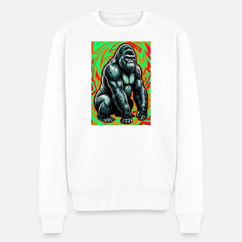 gorille - Pull Premium bio Homme - blanc