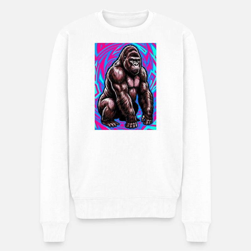 gorille - Pull Premium bio Homme - blanc