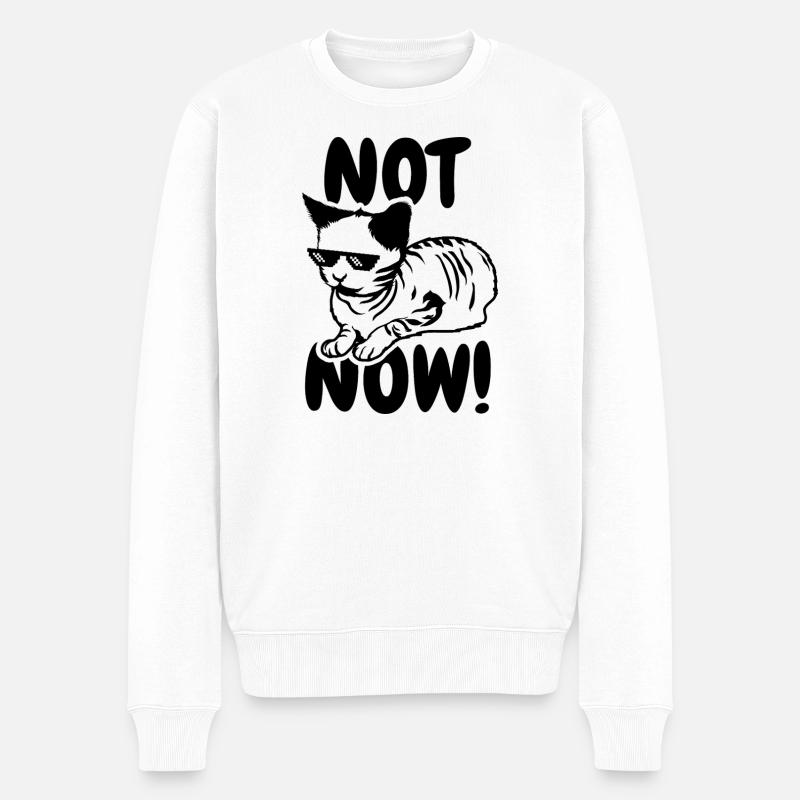 Pas maintenant - Pull Premium bio Homme - blanc