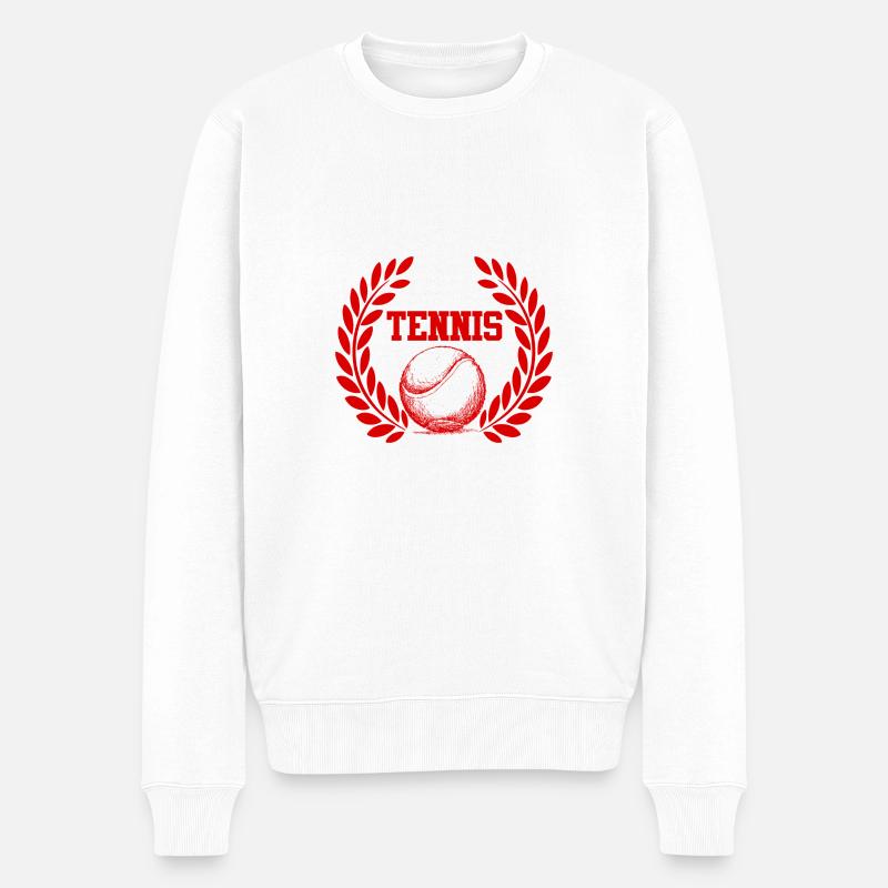 Tennis Sport - Männer Premium Bio Pullover - Weiß