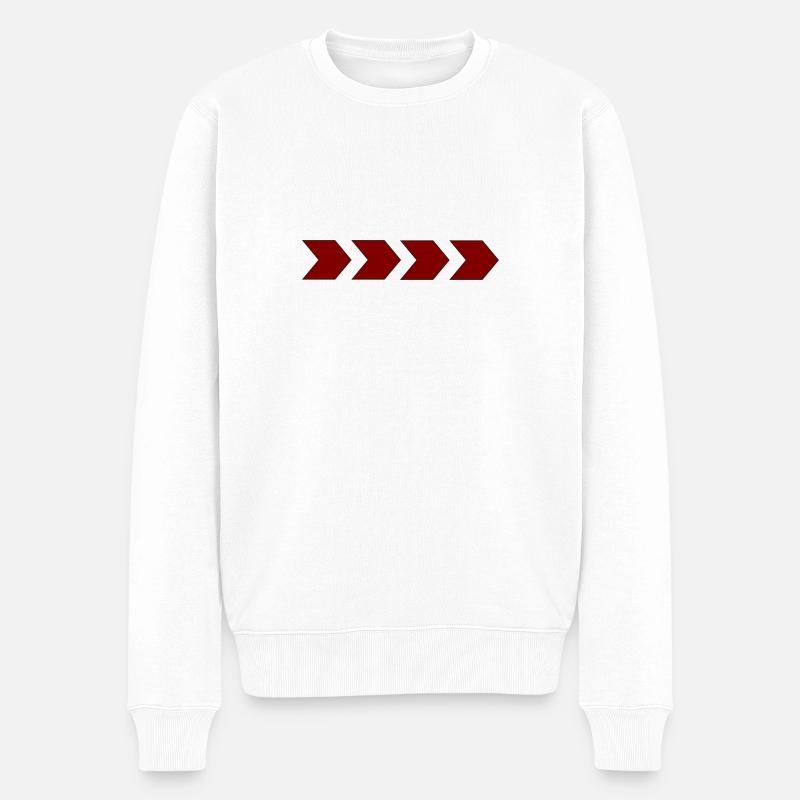 Zielstrebig - Männer Premium Bio Pullover - Weiß