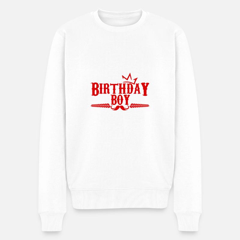 Birthday Boy - Männer Premium Bio Pullover - Weiß