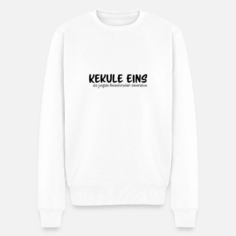Logo schwarz - Männer Premium Bio Pullover - Weiß