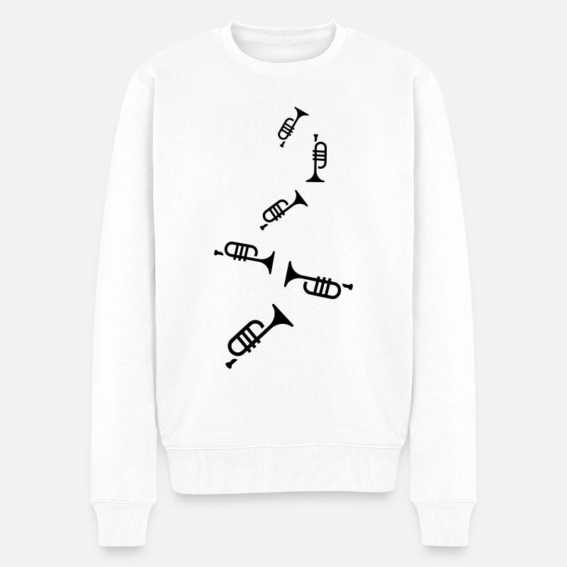 Instrument de trompette - Pull Premium bio Homme - blanc