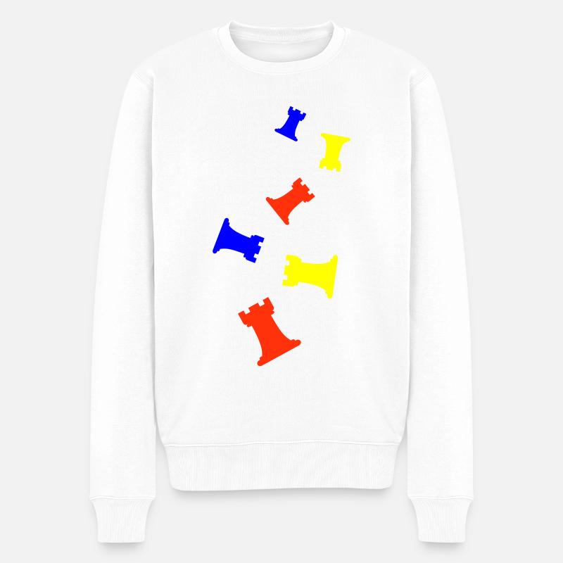 Tour de pièce d’échecs - Pull Premium bio Homme - blanc